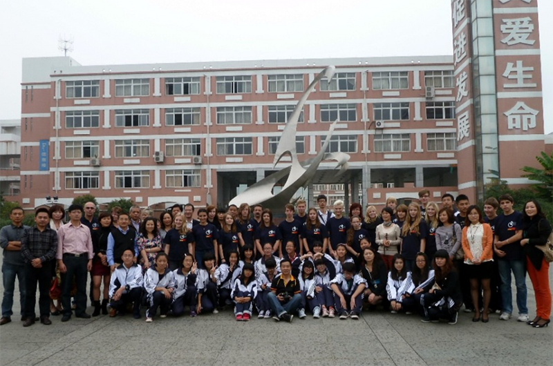 Gruppenphoto in Yuhang NO.2 High School.